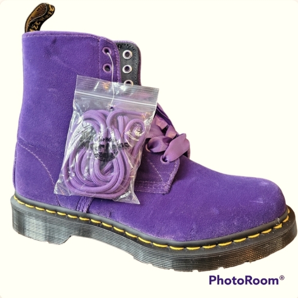 Dr. Martens Shoes - Doc Martens Pascal Boots Purple Velvet